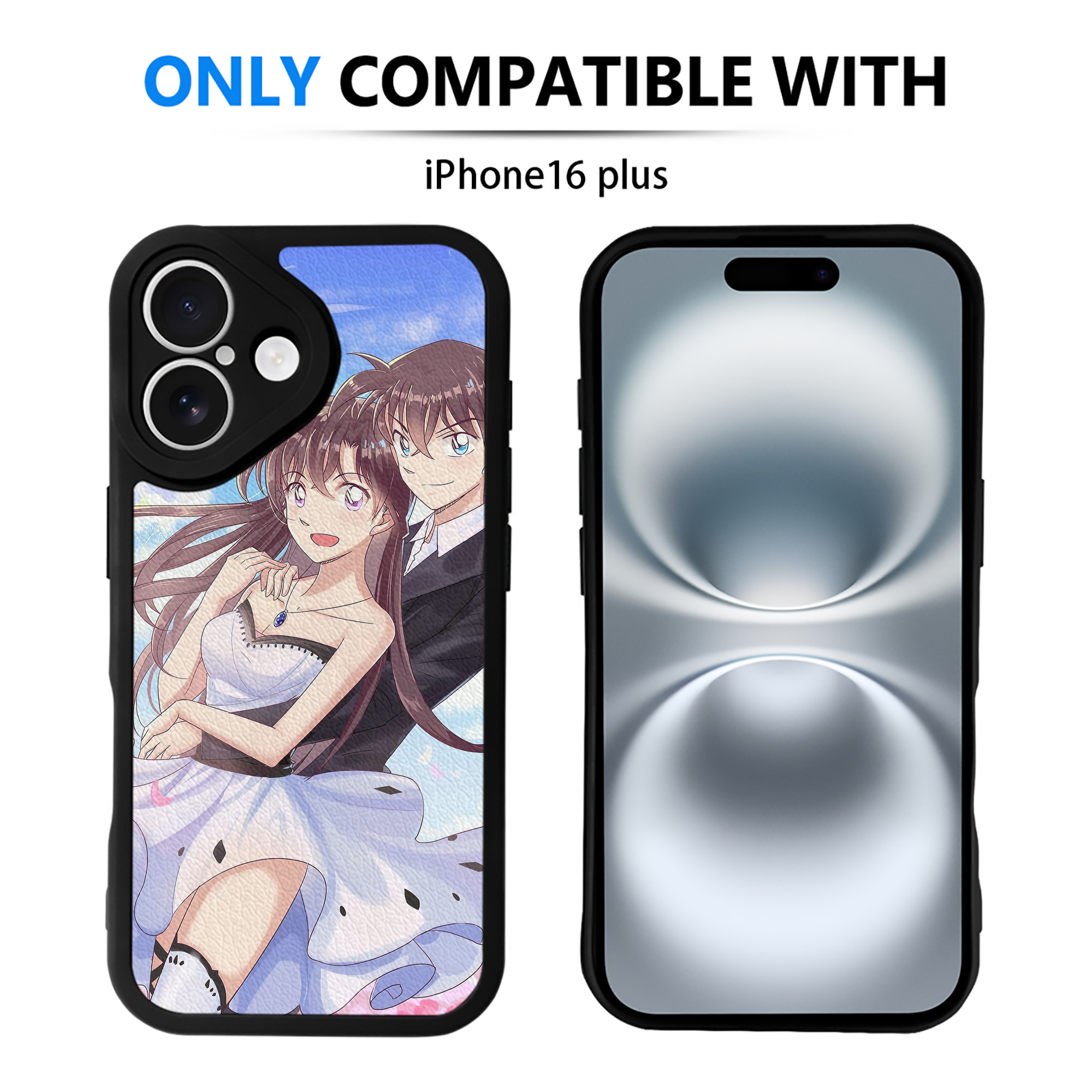 （画像用） 名探偵コナン Detective Conan 【iPhone 16シリーズ対応】シリコンスマホケース（レザー調） 材質：シリコン
